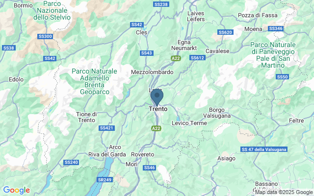 Kaart met locatie Castello Del Buonconsiglio